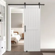 VEVOR Puerta Corrediza de Granero de MDF de 762 x 2134 mm con Kit de Herrajes