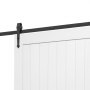 VEVOR Puerta Corrediza de Granero, Panel de la Puerta de MDF 1219 x 2134 mm con Kit de Herrajes, Superficie de PVC Impermeable, Marco en H, Deslizamiento Suave y Silencioso para Sala de Estar y Baño