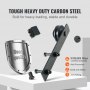 VEVOR Kit de Herrajes para Puertas Corredizas de Granero Riel para Puerta Corrediza de 244 cm para Puertas Dobles Ancho 1,12-1,32 m Espesor 32-45 mm Carga de 150 kg Polea Silenciosa Forma I para Hogar