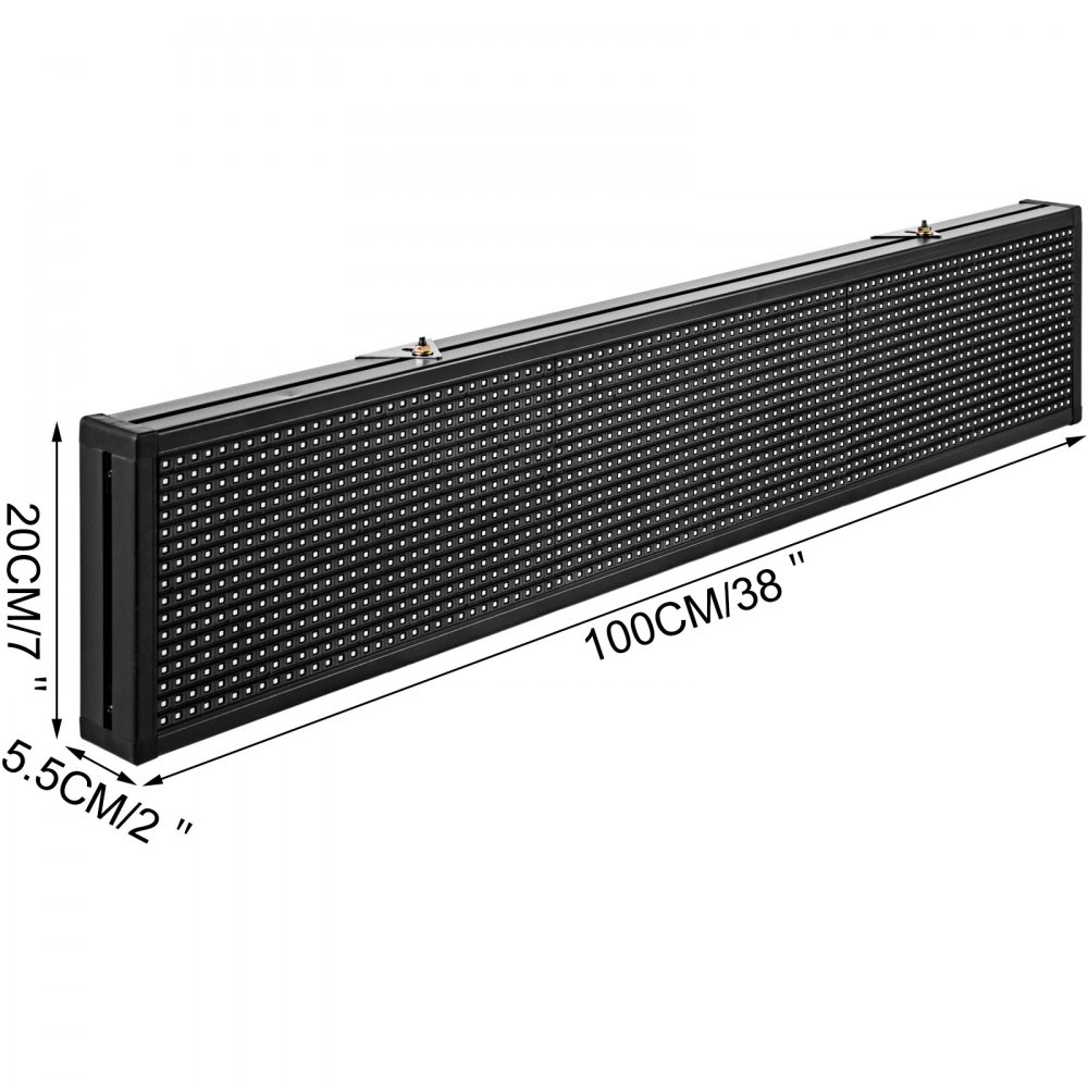 Vevor Letrero Wifi Brillante Rojo Deslizante Letrero Luminoso Led 38" X 6,5" P10