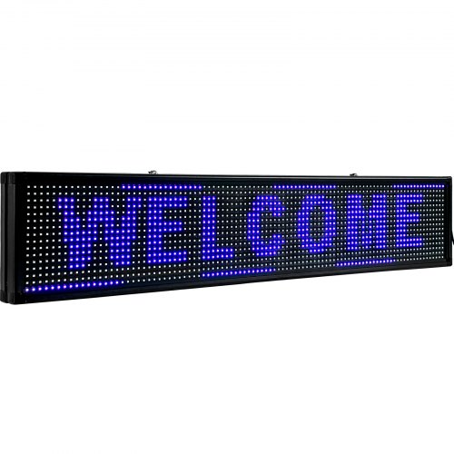 Letrero De Desplazamiento Led 40" X 8" Azul Para Publicidad Y Negocios