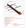 VEVOR Cortadora de Azulejos Manual 1800 mm, Capacidad de 50 kg, Corte Diagonal y Recto con Ruedas, Riel de Aluminio, Guía de Alineación, 2 Ruedas de Corte 8 y 22 mm para Cerámica Suelo Obras Pared