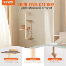 VEVOR Estantes para Gatos Montados en la Pared  con Plataforma de 35 x 27 cm