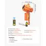VEVOR Polipasto Eléctrico de Cadena Carga 2000 kg, Trifásico 380-415 V, 50Hz, Elevación de 6m, Cadena G100, Velocidad 6,6 m/min con Control Remoto Inalámbrico 100 m para Motor Garaje Reparación Taller