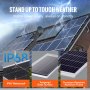 VEVOR Kit de Panel Solar Monocristalino 200W 2 Paneles Solares y Controlador de Carga Módulo Fotovoltaico Monocristalino de Alta Eficiencia 23% Impermeable IP68 para el Hogar, RV, Barco, Fuera de Red