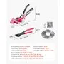 VEVOR Juego de Flejes Manuales Banda Acero 19 mm x 122 m, Kit de Herramientas de Flejado con Tensor, Cortador, 400 Sellos Metálicos para Logística Embalaje de Palés Empaquetado Transporte Carga Pesada