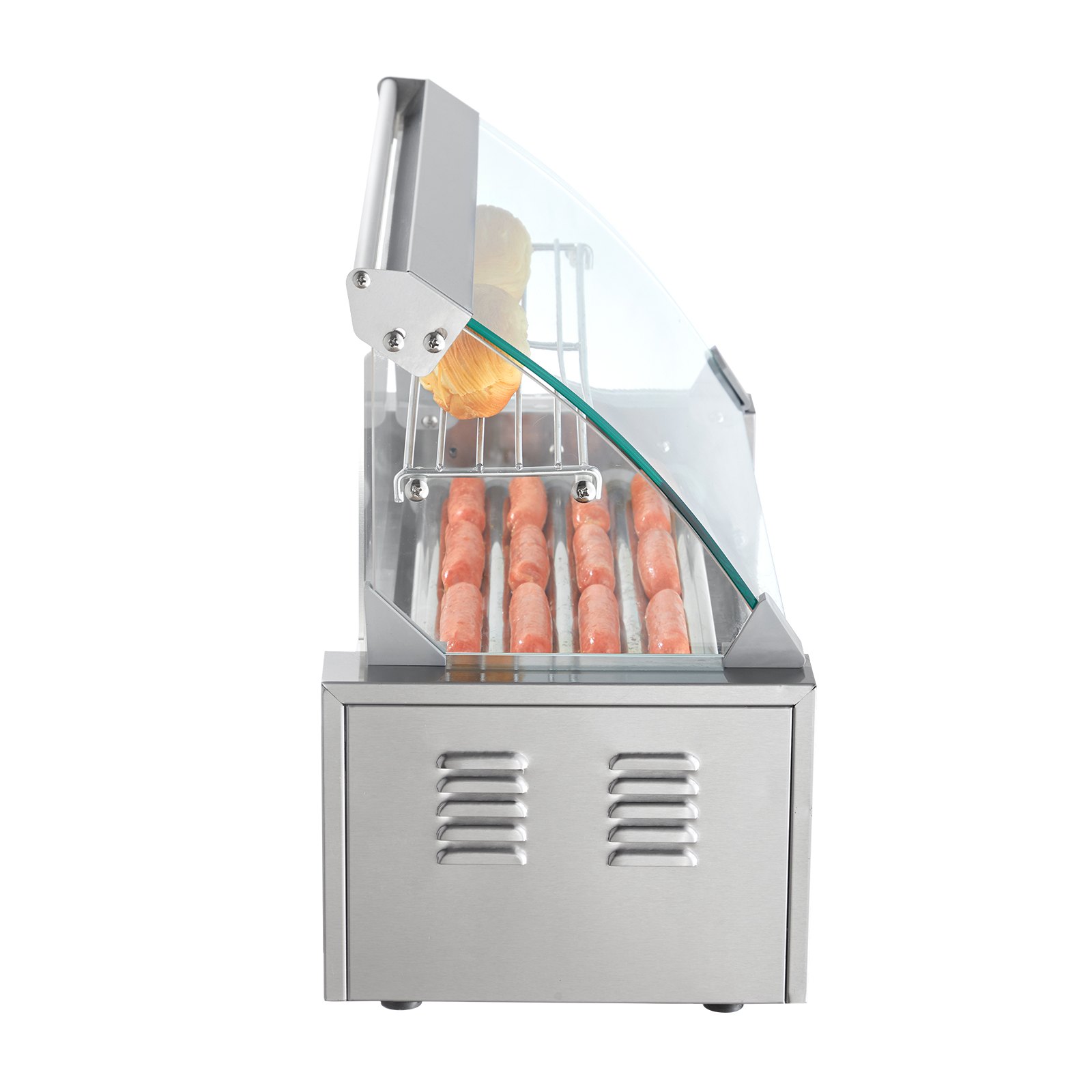 VEVOR Máquina de Rodillos para Perros Calientes de 56 x 25 x 41 cm 50 °C-250 °C