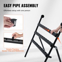 VEVOR Sistema de Cultivo Hidropónico, 36 Sitios, 4 Capas, Tubos de PVC Gris Oscuro, Kit de Cultivo Hidropónico con Bomba de Agua, Temporizador, Cestas y Esponjas para Frutas, Verduras, Hierbas