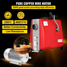 VEVOR Dragadora de tubos GQ100AA Máquina de Limpieza de Desagües 250W 5MX1.6MM