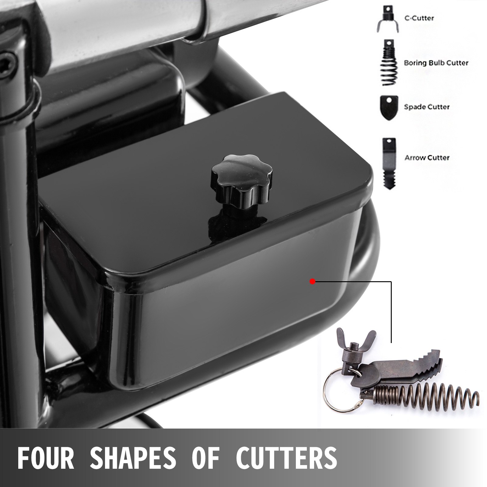 Maquina Desatascar Tuberia 100'x 1/2 " Desatascador Tuberia 550 W Con Cortadores