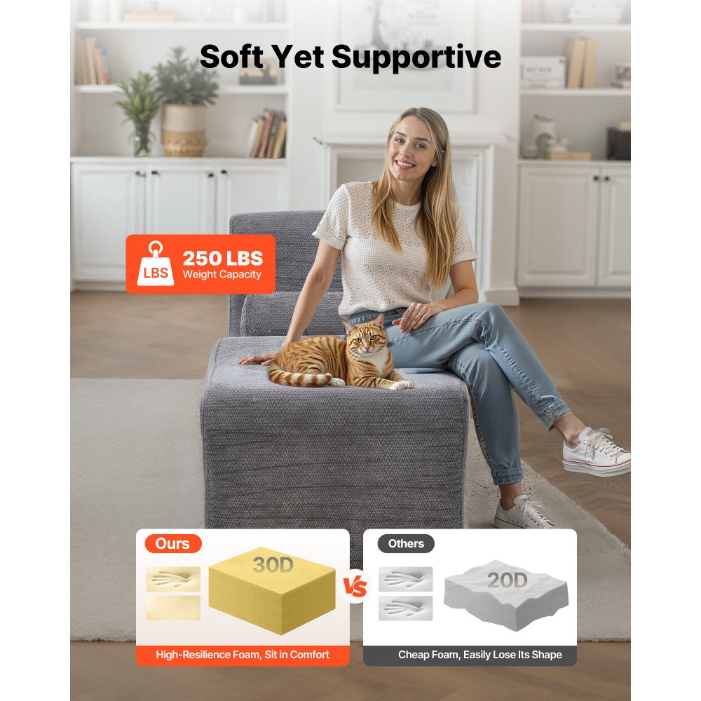 VEVOR Chaise Longue Relajante para Yoga y Masajes, Moderna Silla de Espuma Curva, Reclinable Ergonómica para Ejercicios de Estiramiento y Relajación, Ideal para Sala de Estar, Dormitorio y Balcón