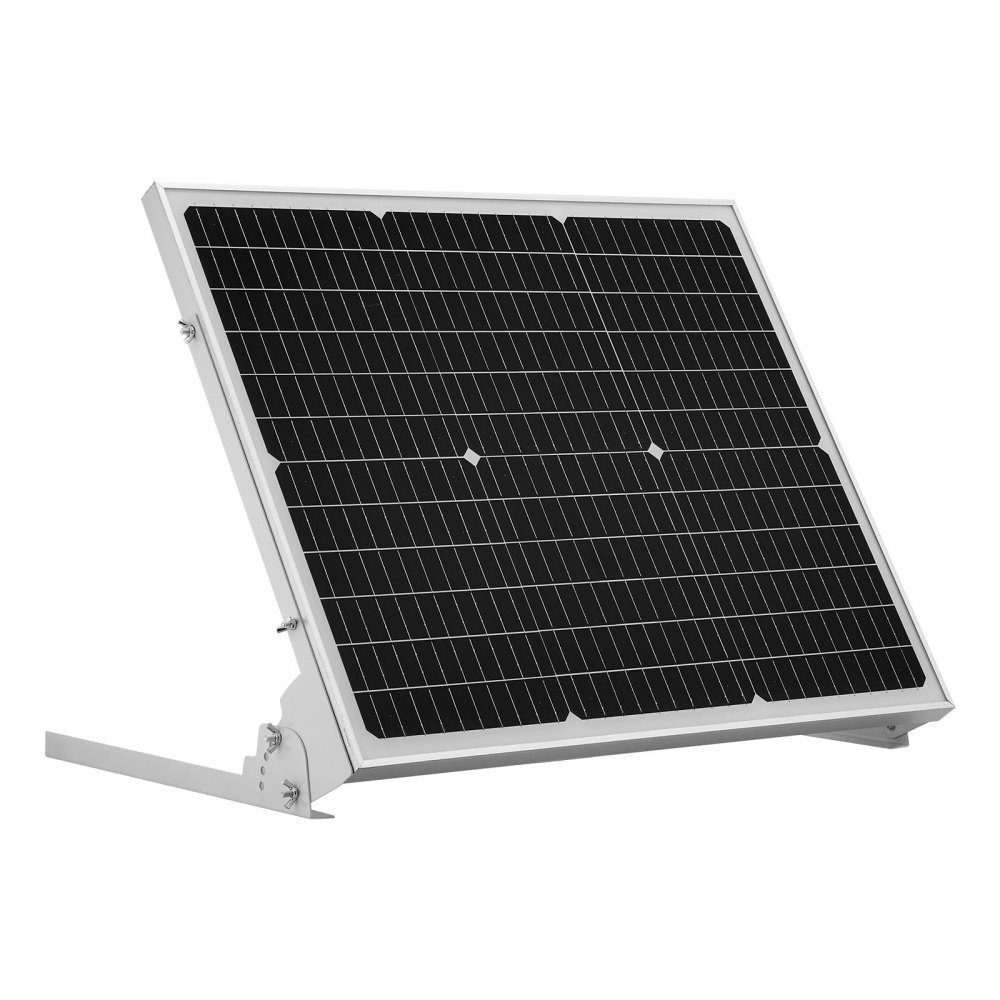 VEVOR Kit de Panel Solar Monocristalino de 12 V y 50 W, Cargador de Batería con Controlador MPPT Mejorado y Soporte de Montaje Ajustable, para Coche, Barco, Autocaravana, Remolque y Techo de Casa