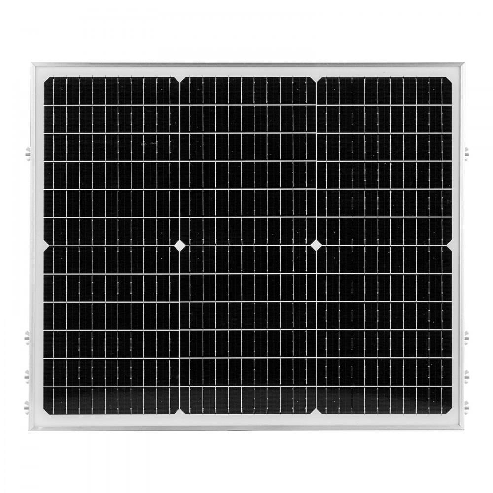 VEVOR Kit de Panel Solar Monocristalino de 12 V y 50 W, Cargador de Batería con Controlador MPPT Mejorado y Soporte de Montaje Ajustable, para Coche, Barco, Autocaravana, Remolque y Techo de Casa