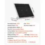 VEVOR Kit de Panel Solar Monocristalino de 12 V y 50 W, Cargador de Batería con Controlador MPPT Mejorado y Soporte de Montaje Ajustable, para Coche, Barco, Autocaravana, Remolque y Techo de Casa