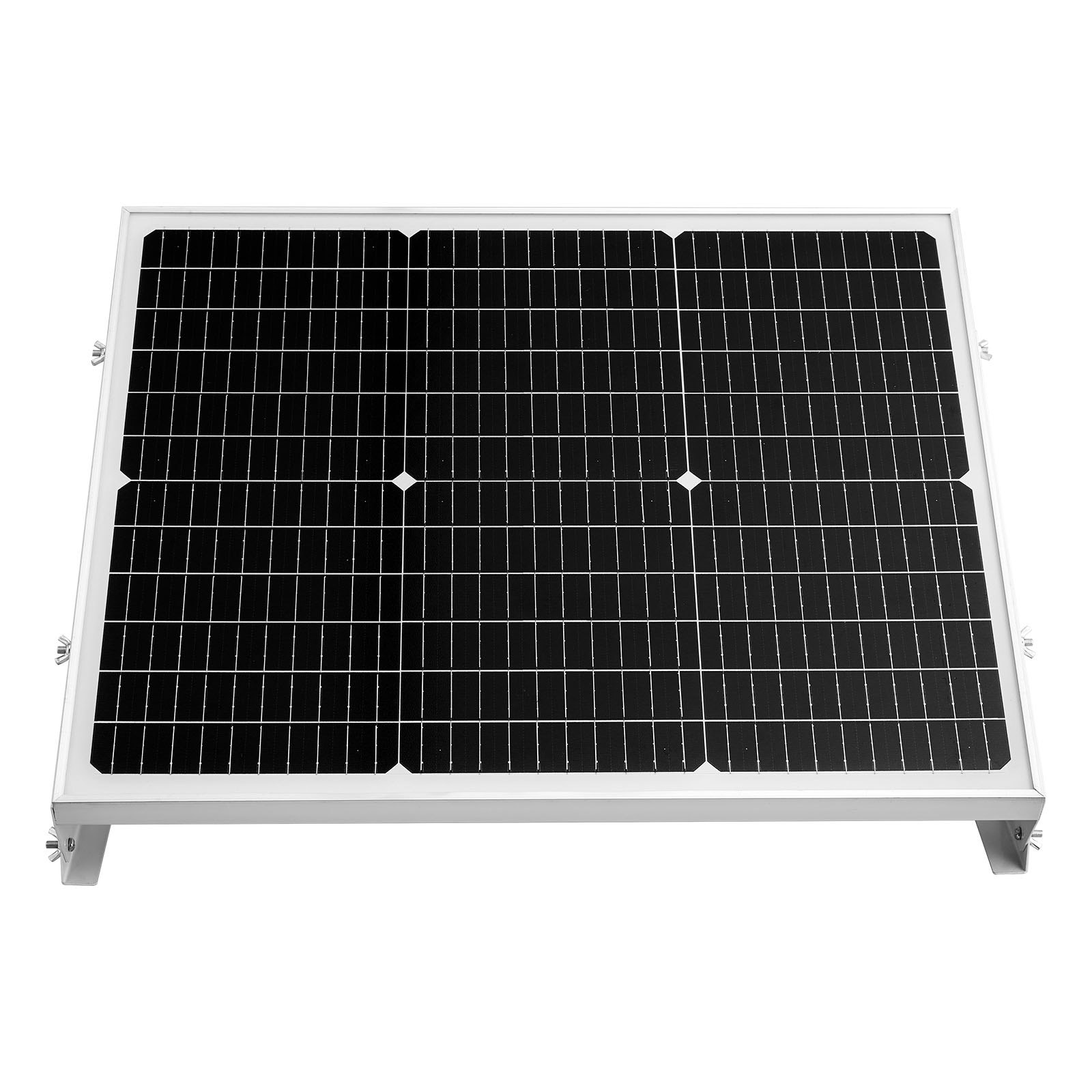VEVOR Kit de Panel Solar Monocristalino de 12 V y 50 W, Cargador de Batería con Controlador MPPT Mejorado y Soporte de Montaje Ajustable, para Coche, Barco, Autocaravana, Remolque y Techo de Casa