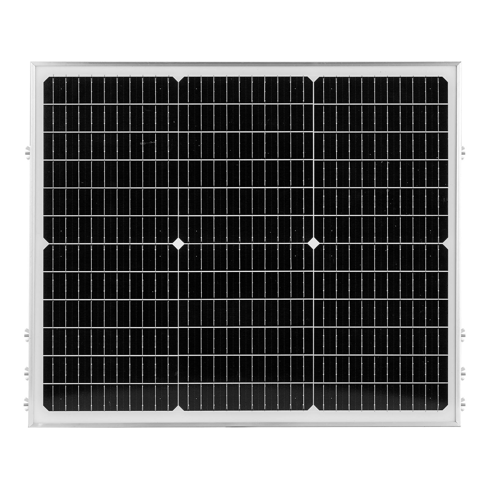 VEVOR Kit de Panel Solar Monocristalino de 12 V y 50 W, Cargador de Batería con Controlador MPPT Mejorado y Soporte de Montaje Ajustable, para Coche, Barco, Autocaravana, Remolque y Techo de Casa