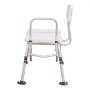 VEVOR Banco de Transferencia para Bañera Altura Ajustable con Protector de Cortina en Forma de U Respaldo Reversible Asiento de Ducha Antideslizante para Personas Mayores Discapacitadas y Lesionadas
