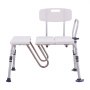 VEVOR Banco de Transferencia para Bañera Altura Ajustable con Protector de Cortina en Forma de U Respaldo Reversible Asiento de Ducha Antideslizante para Personas Mayores Discapacitadas y Lesionadas
