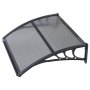 VEVOR Awnings for Door Entrance, 30 x 39 in, Exterior Front Door Window Awnings with Drainage & ABS Bracket, Rain Snow Sun Protection, Overhang Polycarbonate Door Canopy for Porch Patio, Smoky Gray