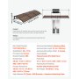 VEVOR Toldo para Puertas y Ventanas con Drenaje 297,5x96,5 cm, Tejadillo de Protección para Entrada con Soporte de ABS, Protección contra Lluvia, Sol, Toldo de Policarbonato para Porche, Marrón