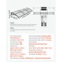 VEVOR Toldo para Puertas y Ventanas con Drenaje 297,5 x 96,5 cm, Tejadillo de Protección para Entrada con Soporte de ABS, Protección contra Lluvia, Toldo de Policarbonato para Porche, Transparente