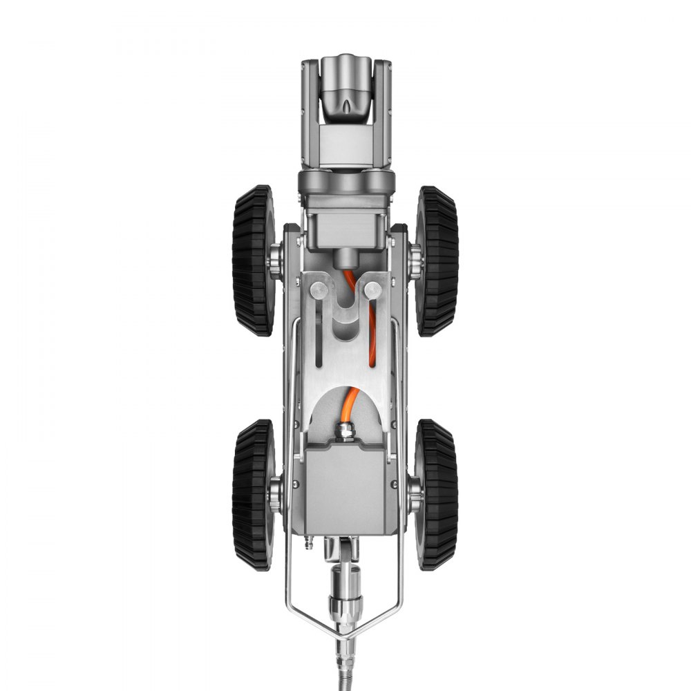 VEVOR Robot de Inspección de Tuberías de Alcantarillado, 60 m, Cámara Frontal y Trasera de 2 MP y Tableta Táctil, la de Plomería IP68 con Luces y Contador de Distancia para Tuberías Industriales