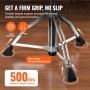VEVOR Trono de Tambor con Respaldo, 490-640 mm de Altura Ajustable, Asiento Hidráulico Acolchado para Tambor con Pies Antideslizantes Baquetas 227 kg, Capacidad Máxima, Giro de 360° para Bateristas