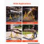 VEVOR Soporte para Tuberías 3,2-305 mm, Caballete para Tubos 1134 kg de Acero, con Altura Ajustable de 71-132 cm, Cabezal en V, Base Trípode Estable y Patas Plegables para Soldadura, Corte y Ranurado