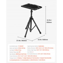 VEVOR Mesa de Entrenamiento Ciclismo Estacionaria con Soporte 950 x 840 x 850 mm