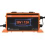 VEVOR Cargador de batería para carrito de golf de 36 voltios, 12 amperios, cargador de batería inteligente con enchufe estilo D, compatible con baterías de plomo-ácido AGM/GEL/EFB MF NMC LiFePO4 para EZGO TXT, certificado ETL impermeable IP67