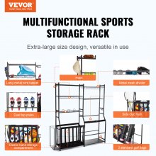 VEVOR Organizador de Equipos de Golf para 2 Bolsas de Palos con Canasta, Negro