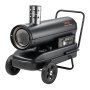 VEVOR Calefactor de Queroseno 20 kW 1100 m³/h Calentador de Aire Forzado, con Depósito de 38 L, Hasta 20 h de Uso, Termostato, Pantalla Digital, Manómetro y Ruedas para Garajes, Talleres y Almacenes