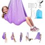 VEVOR Sensory Swing, Double-Layer Fabric Sensorys Hammock, Indoor & Outdoor Sensory Swing with 360° Swivel Hanger, O-Sling, Holds up to 136.07 kg, Adjustable Aerial Yoga, Ceiling Swings for Kids