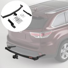 VEVOR Enganche de Remolque Clase 3 Receptor de 51,6mm, Marco de Tubo de Acero, Compatible con Toyota Highlander 2020-2023, Enganche para Recibir Soporte de Bola, Portaequipajes, Portabicicletas, Negro