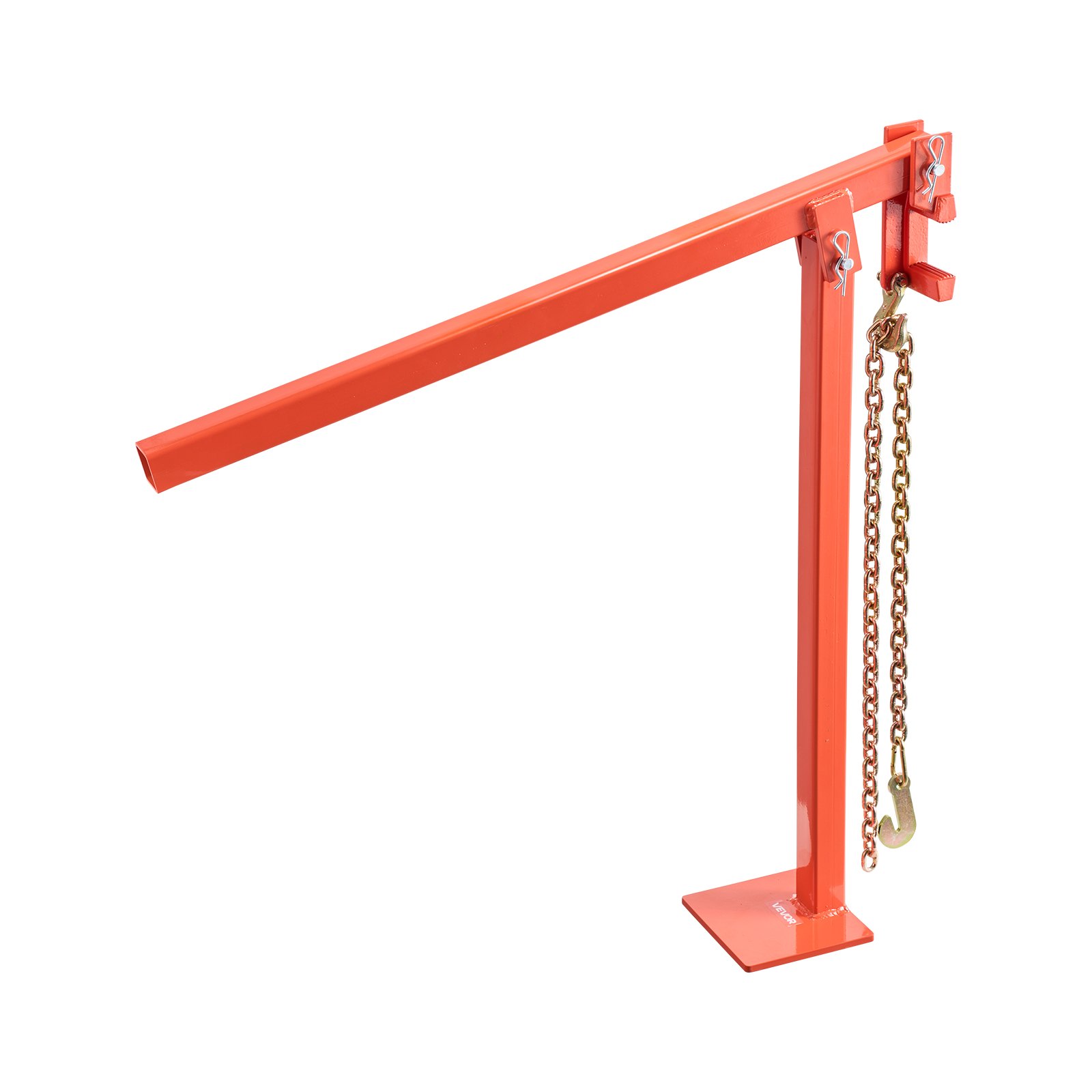 VEVOR Extractor de Postes en T de 812,8 mm, con Cadena de Elevación de 1092,2 mm, Acero Inoxidable, para Extraer Postes en T de Cercas Redondas, y Tocones de Árboles, Carga de 300 kg, Naranja