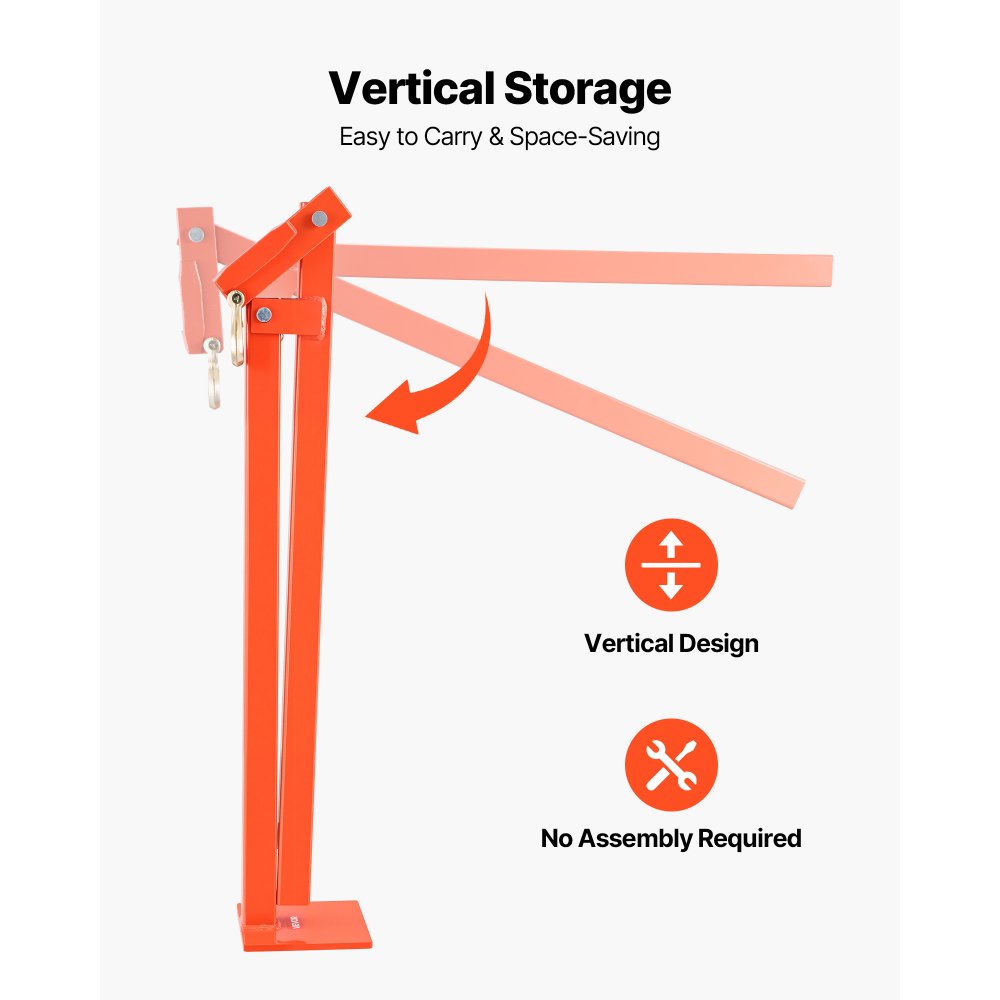 VEVOR Extractor de Postes en T de 914,4 mm, Carga de 500 kg, con Placa de Tracción y Cadena de Elevación, para Extraer Postes en T de Vallas Redondas, los de Señalización y Tocones de Árboles