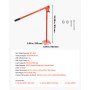 VEVOR Extractor de Postes en T de 914 mm, Carga de 300 kg, para Postes de Valla Redondos, los de Señalización y Tocones de Árboles, Cadena de Elevación no Incluida, 914 x 150 x 150 mm, Naranja