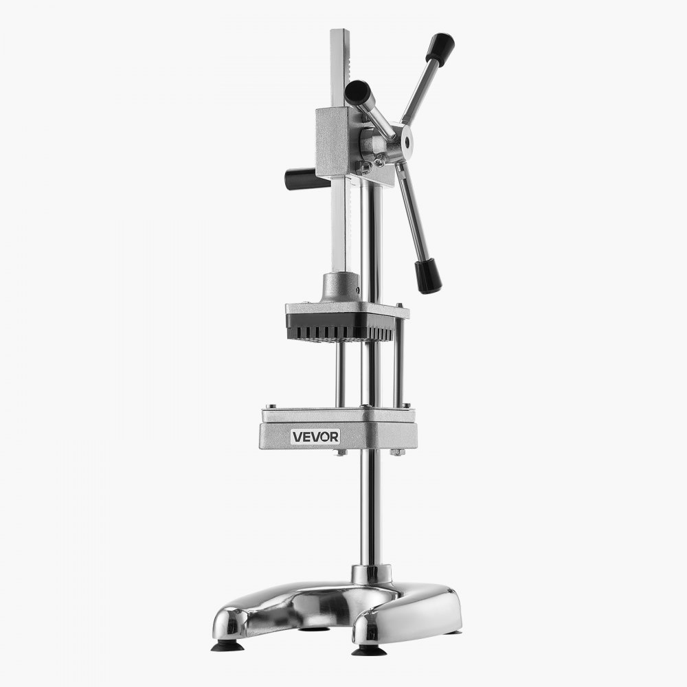 VEVOR Cortador de Papas Fritas Picador de Frutas y Verduras de Acero Inoxidable con 3 Cuchillas de Repuesto de 12,7 / 9,525 / 6,35 mm Cortador Manual de Papas para Restaurantes, Cocinas Domésticas