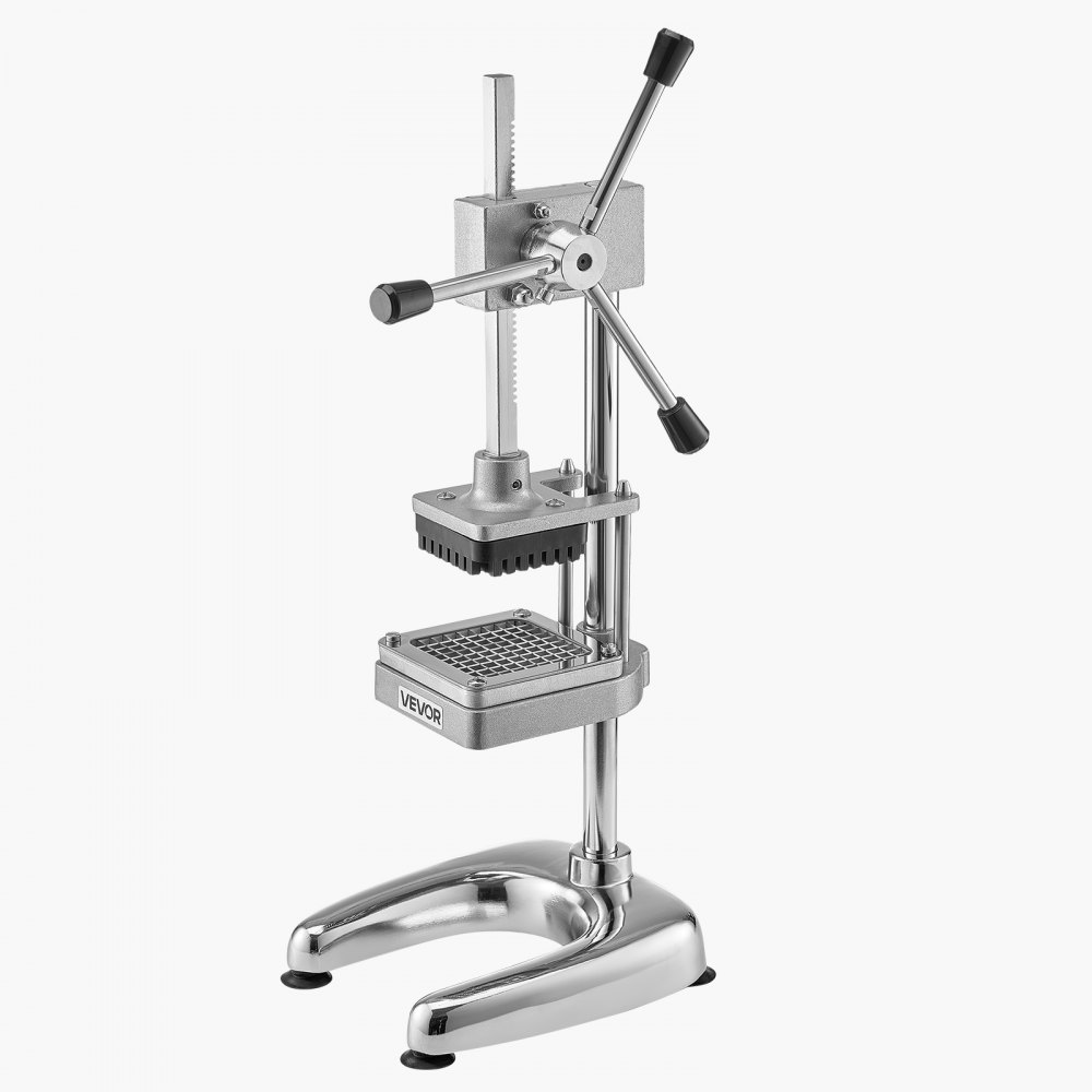 VEVOR Cortador de Papas Fritas Picador de Frutas y Verduras de Acero Inoxidable con 3 Cuchillas de Repuesto de 12,7 / 9,525 / 6,35 mm Cortador Manual de Papas para Restaurantes, Cocinas Domésticas