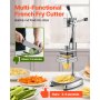 VEVOR Cortador de Papas Fritas Picador de Frutas y Verduras de Acero Inoxidable con 3 Cuchillas de Repuesto de 12,7 / 9,525 / 6,35 mm Cortador Manual de Papas para Restaurantes, Cocinas Domésticas