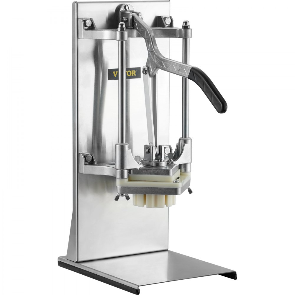 VEVOR Cortador Manual Profesional de Patatas Fritas Cortador de Verduras 4 Cuchillas de Acero Inoxidable 6,4/9,5 mm 1 Cortador de 6 Cuñas y 1 Cortador de Manzanas Cortador de Frutas 4 Cuchillas