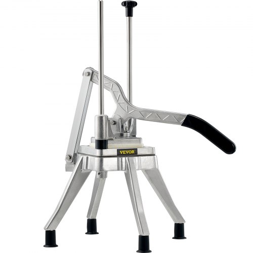 VEVOR Picadora Manual Profesional de Patatas Fritas Cortador Multifunción de Verduras 4 Cuchillas de Acero Inoxidable Cortador de 6 Cuartos Rodajas de Patata Palitos de Fruta para Cocinas Restaurantes