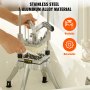 VEVOR Picadora Manual Profesional de Patatas Fritas Cortador Multifunción de Verduras 4 Cuchillas de Acero Inoxidable Cortador de 6 Cuñas Rodajas de Patata Palitos de Fruta para Cocinas Restaurantes