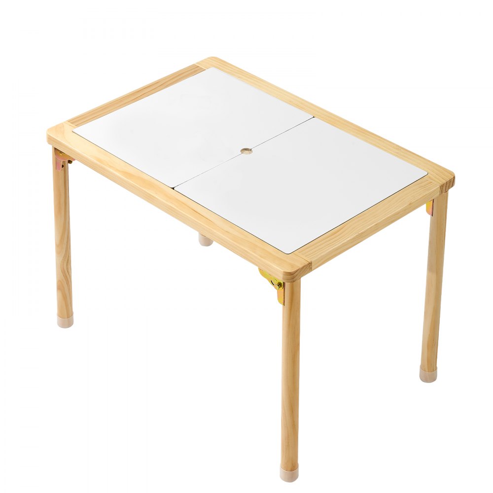 VEVOR Mesa Sensorial para Niños Plegable, Mesa de Madera de Actividades Infantil, con Tablerode Dibujo de Doble Cara Cajas de Almacenamiento, Multifuncional para Juegos Educación Exploración de Niños