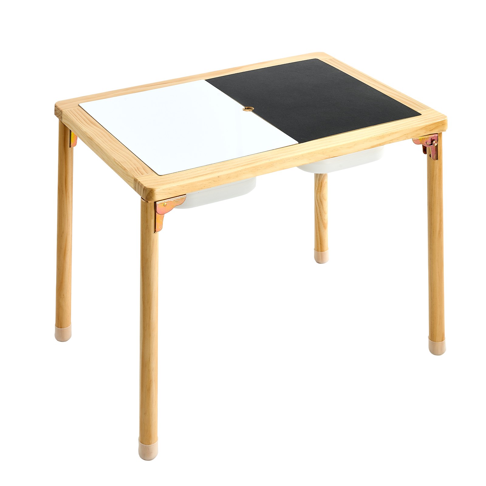 VEVOR Mesa Sensorial para Niños Plegable, Mesa de Madera de Actividades Infantil, con Tablerode Dibujo de Doble Cara Cajas de Almacenamiento, Multifuncional para Juegos Educación Exploración de Niños