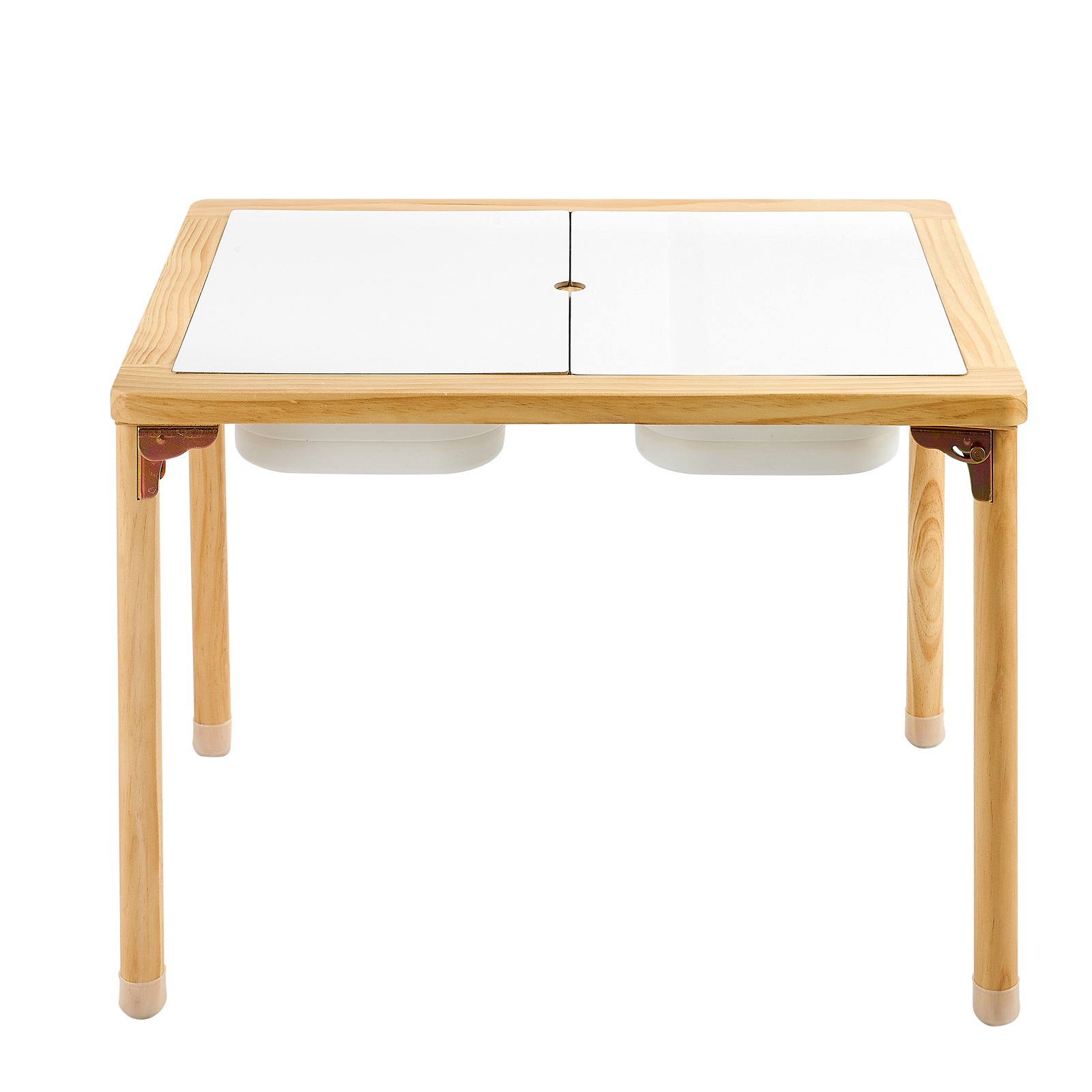 VEVOR Mesa Sensorial para Niños Plegable, Mesa de Madera de Actividades Infantil, con Tablerode Dibujo de Doble Cara Cajas de Almacenamiento, Multifuncional para Juegos Educación Exploración de Niños