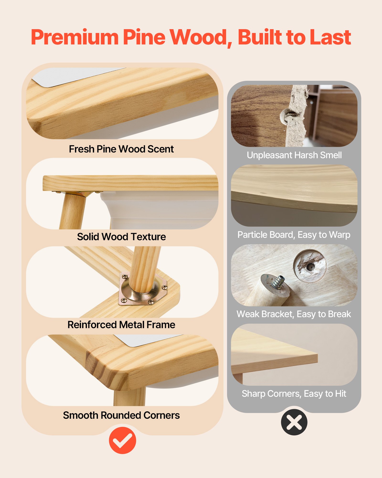 VEVOR Mesa Sensorial Infantil, Mesa de Madera de Actividades para Niños, con 2 Taburetes Tablero de Doble Cara y Cajas de Almacenamiento, Patas Antideslizantes, Multifuncional para Juegos Exploración