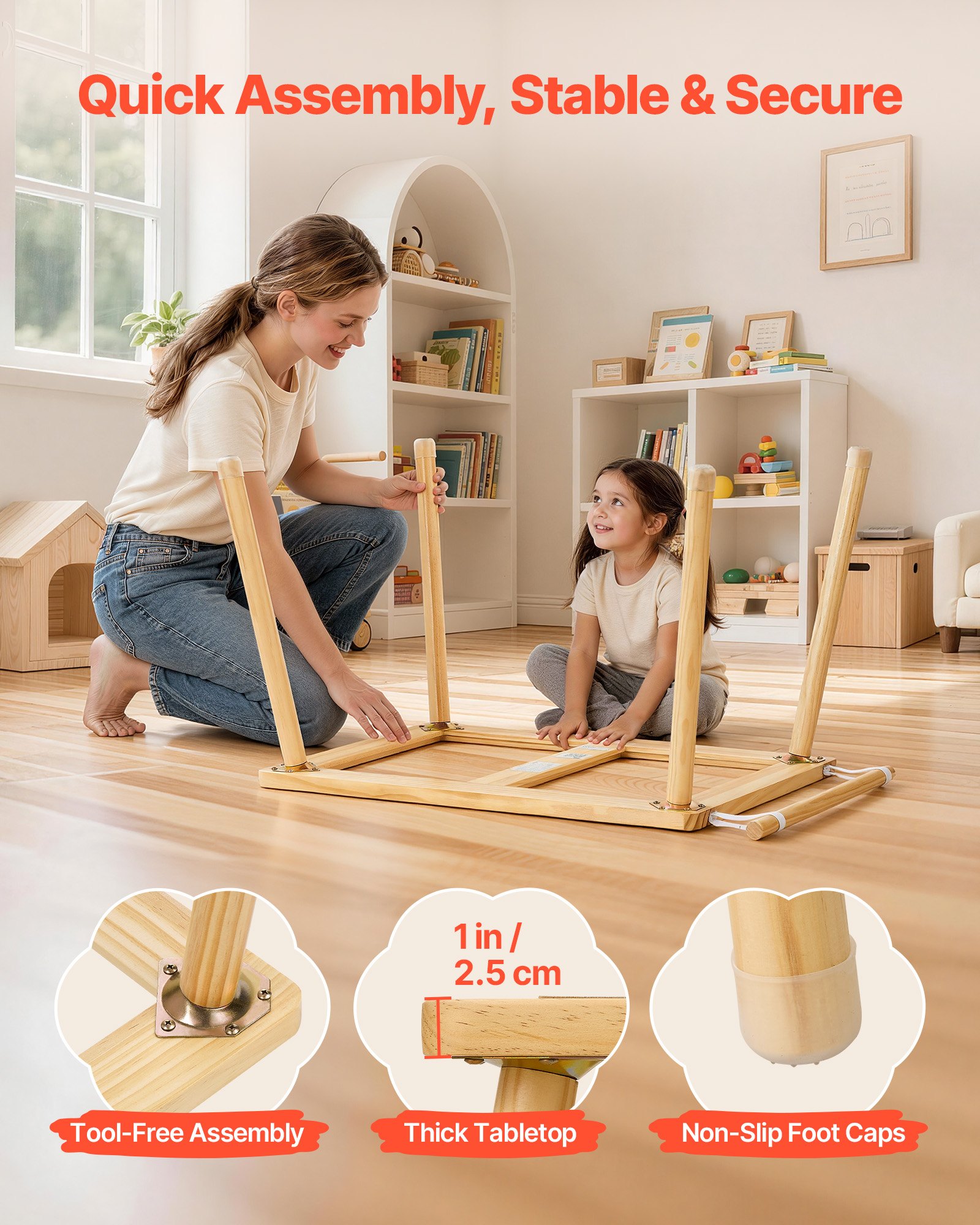 VEVOR Mesa Sensorial Infantil, Mesa de Madera de Actividades para Niños, con 2 Taburetes Tablero de Doble Cara y Cajas de Almacenamiento, Patas Antideslizantes, Multifuncional para Juegos Exploración