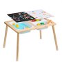 VEVOR Mesa Sensorial de Madera con 3 Contenedores de Almacenamiento para Niños