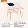 VEVOR Mesa Sensorial de Madera para Niños, Mesa de Actividades con 3 Contenedores de Almacenamiento Plegables y Tablero de Doble Cara, Mesa Sensorial de Agua y Arena para Juegos para Niños